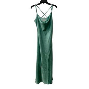 New Lush Size L Straps Dress lace detail neck line seagreen